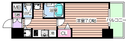 【間取り】 | グランカリテ天神橋Ⅱ
