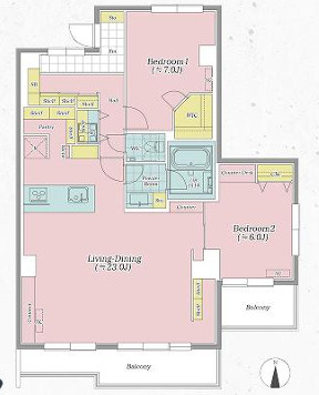 マンション雅叙苑5号棟の間取り