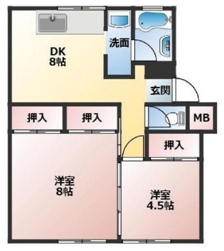 野口マンション　　中古マンションの間取り