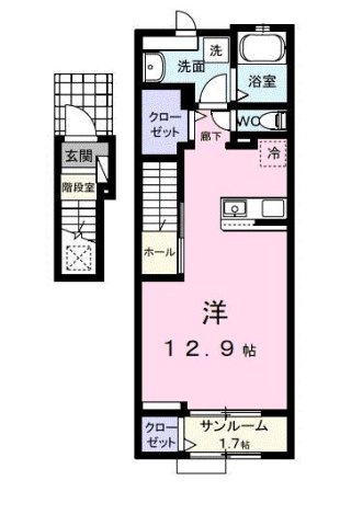 （仮）観音寺新町２丁目アパートの間取り