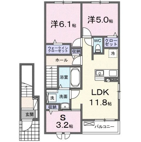 【間取り】 | クラール倉治Ｅ