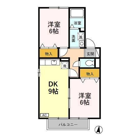 ハーヴェスト・パークAの間取り