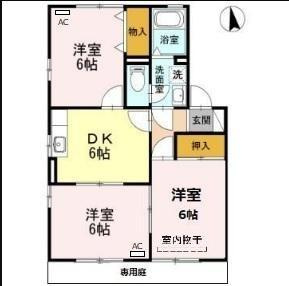 ドルフ西北野ⅡBの間取り