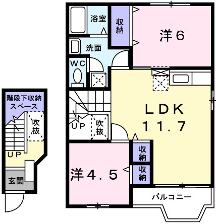 【間取り】 | グレイスフルフィールドⅡ