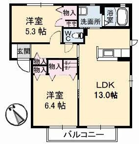 シャーメゾン末広の間取り