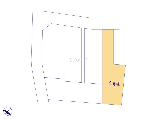 東海市養父町八王子60-2『仲介手数料無料』新築一戸建て・建売の区画図