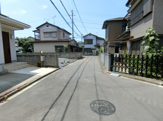 【前面道路含む現地写真】 | 桶川市西2丁目　条件なし売地　1,480万