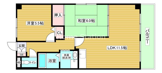 【間取り】 | ロイヤルカーサ姫里