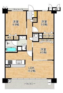 【間取り】 | シャルマンフジ堺シティフロント | 令和３年１２月建築のマンションです♪綺麗なお家で気持ちのいい新生活をここではじめませんか♪