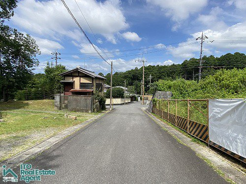 修学院檜峠町 土地の前面道路含む現地写真
