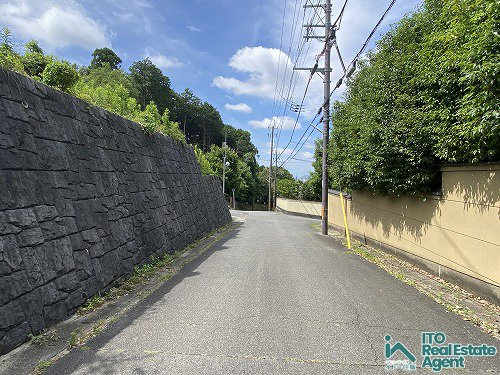 修学院檜峠町 土地の前面道路含む現地写真