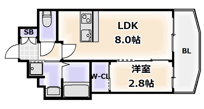 【間取り】 | エスグランデ難波サウス