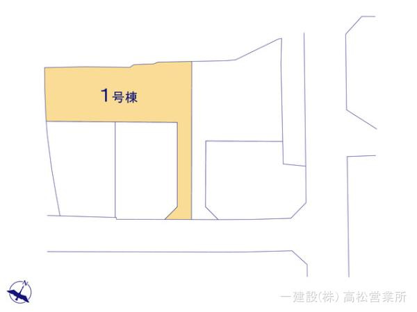 リーブルガーデン丸亀市川西町南１号棟の区画図