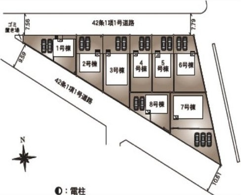 常総市本石下　第12　新築戸建て　３号棟の区画図|区画図です♪