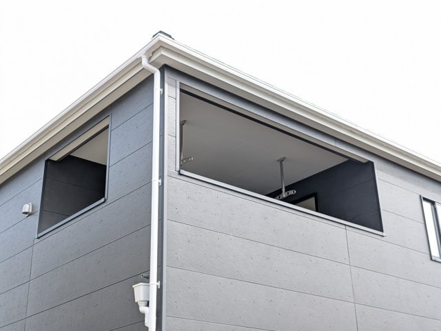 常総市本石下　第12　新築戸建て　5号棟のバルコニー