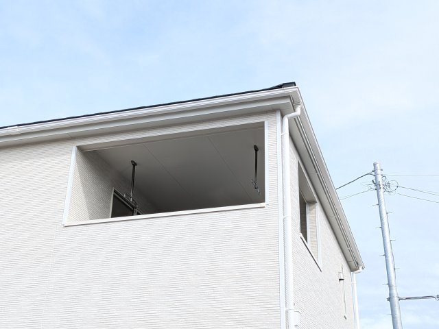 常総市本石下　第12　新築戸建て　2号棟のバルコニー