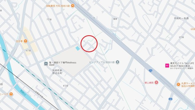 加古川市野口町坂井　  山陽電鉄「別府駅」徒歩13分の地図