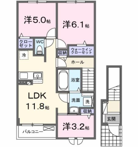 【間取り】 | クラール倉治Ａ