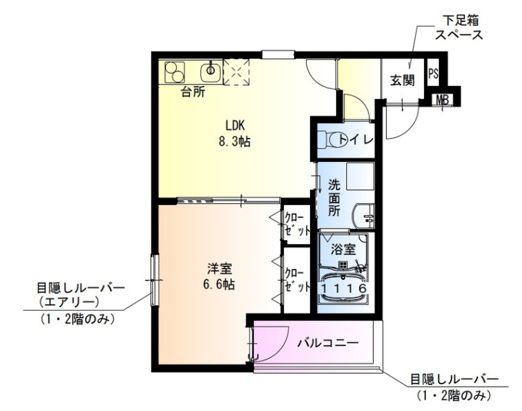 フジパレス助松町サウスの間取り