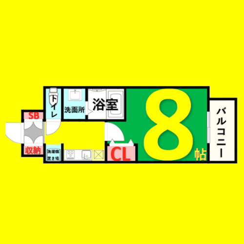 エステムコート名古屋グランツ　名古屋市賃貸　仲介手数料無料の間取り