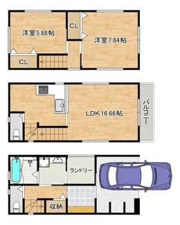 【間取り】 | 西野　新築一戸建 | お急ぎの方に嬉しい即入居能！空家なのでご都合に合わせてご内覧頂けます♪お気軽にお問合せ下さい♪
