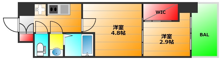 セレニテ難波グランデシュッドの間取り|現状有姿