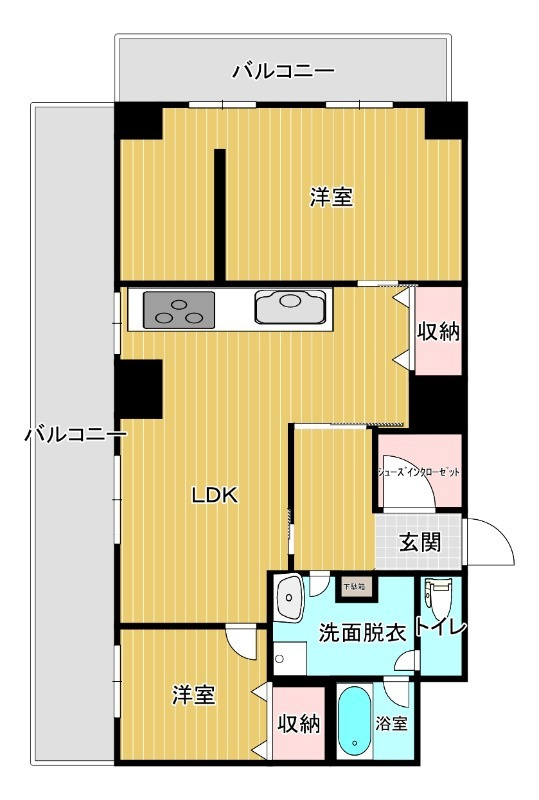 ライオンズマンション博多　東住吉小学校区の間取り|ライオンズマンション博多