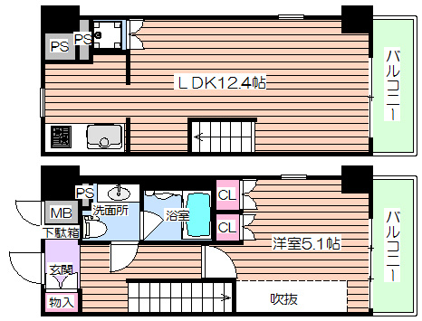 【間取り】 | シティエール東梅田