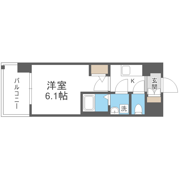 大阪市東成区大今里２丁目の賃貸マンションの間取り