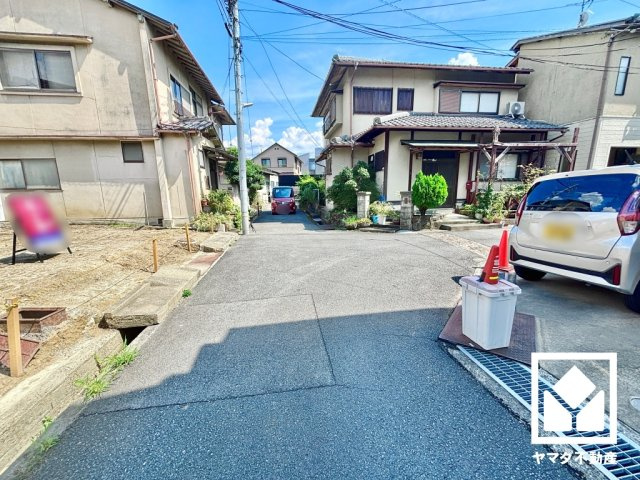伏見区久我森の宮町　5期1号地の前面道路含む現地写真