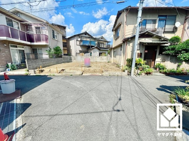 伏見区久我森の宮町　5期1号地の前面道路含む現地写真