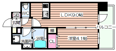 【間取り】 | アドバンス新大阪ウエストゲートⅡ