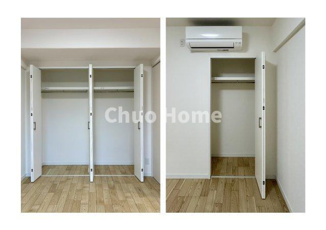 ライオンズアーバンシティ東陽町の収納|居室にはクローゼットを完備し、自由度の高い家具の配置が叶うシンプルな空間です。お子様の成長と必要になる子供部屋を与えるにはぴったりの間取りですね。