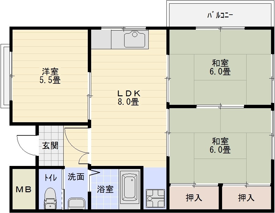 マンショングランディーの間取り