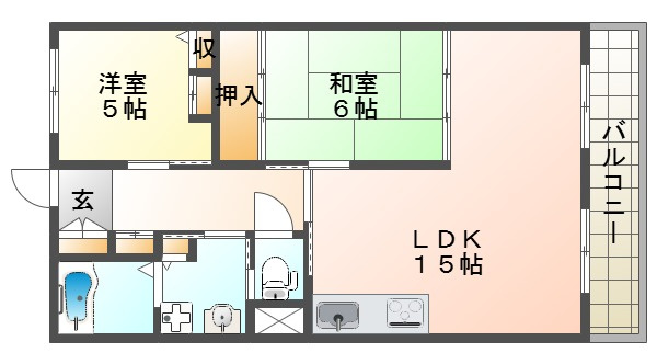 県住：南多聞台第６住宅の間取り