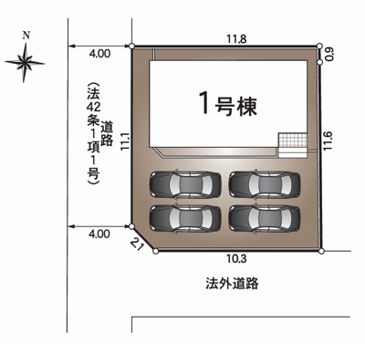 【区画図】 | 伊豆の国市古奈第7　新築一戸建て　全1棟