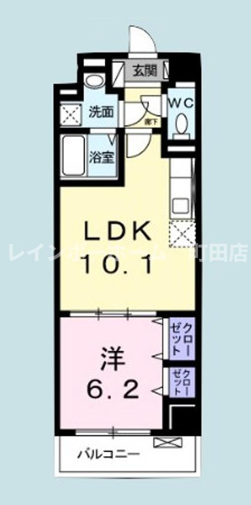 アイガー※初期費用分割あと払いサービス利用可能物件の間取り