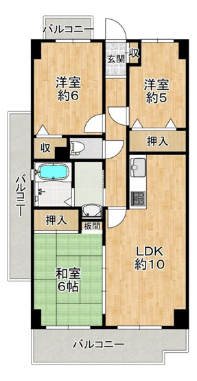 【間取り】 | ☆サーパス大東泉町