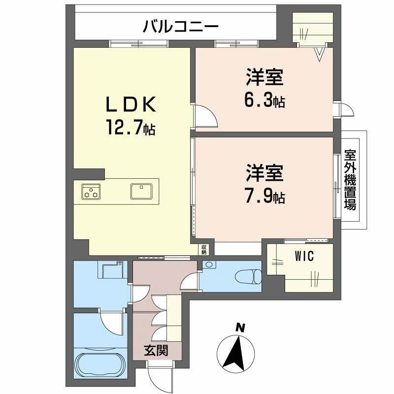 Ｍｏａｎａ　Ｇａｒｄｅｎ　水前寺の間取り