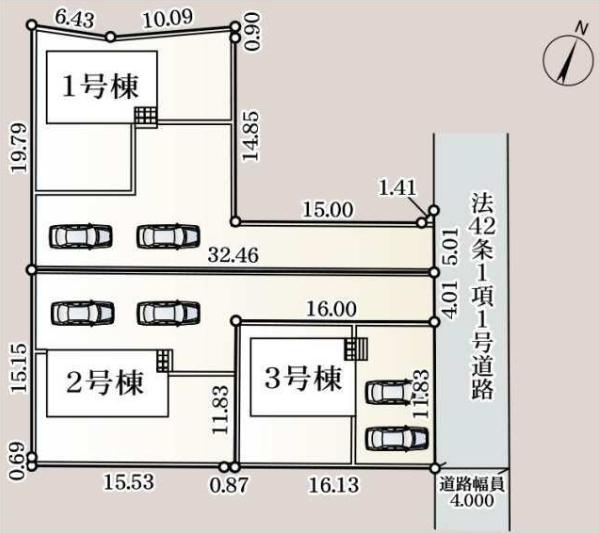 結城市結城第46　新築戸建　2号棟の区画図