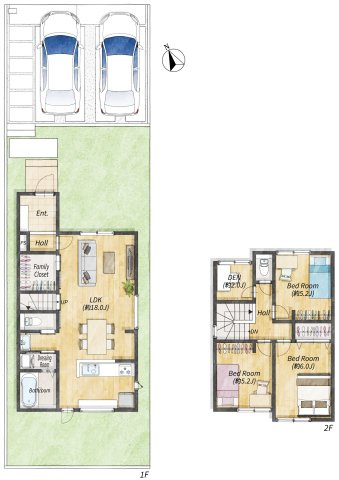 学が丘１丁目 中古戸建の間取り