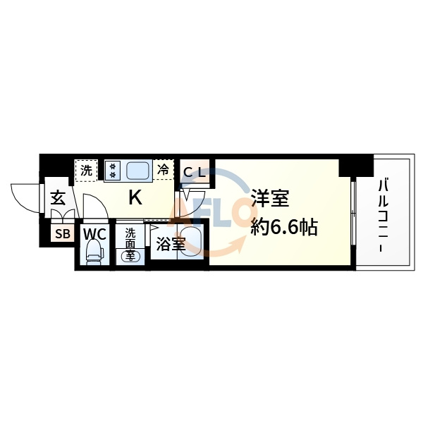 エステムコート新大阪XIVアイシーの間取り|エステムコート新大阪ⅩⅣアイシー　間取り