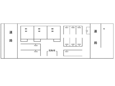 【駐車場】 | ソレアード・ホソヤ　Ｃ | 駐車場