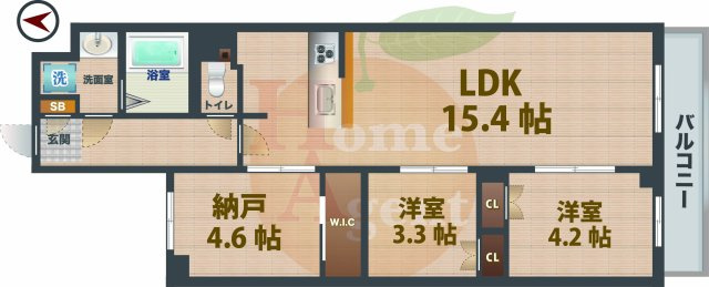 【間取り】 | アジールコート練馬中村橋 | 2SLDKのお部屋です。