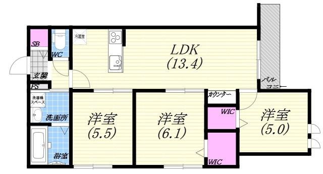 ラ・カーサ甲子園の間取り