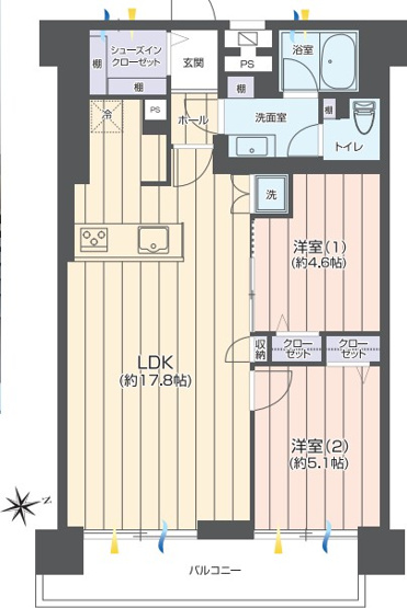【間取り】 | 戸山ハイツ２７号棟