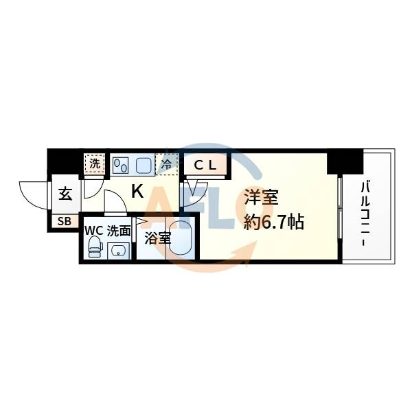 アドバンス新大阪ラシュレの間取り|アドバンス新大阪ラシュレ　間取り