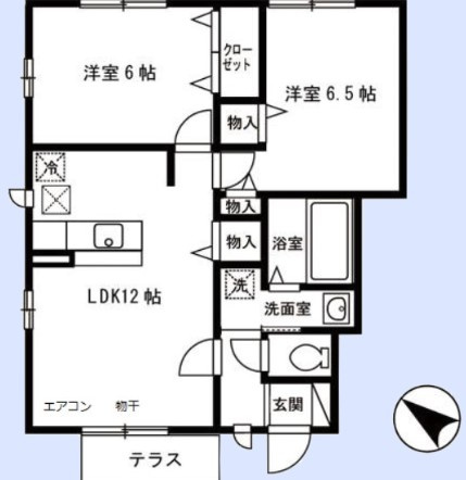 プランドール（川越）Bの間取り