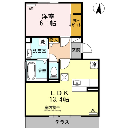 エスパシオ　Ａ　　刈谷市近郊の賃貸ならクラスホーム刈谷店の間取り