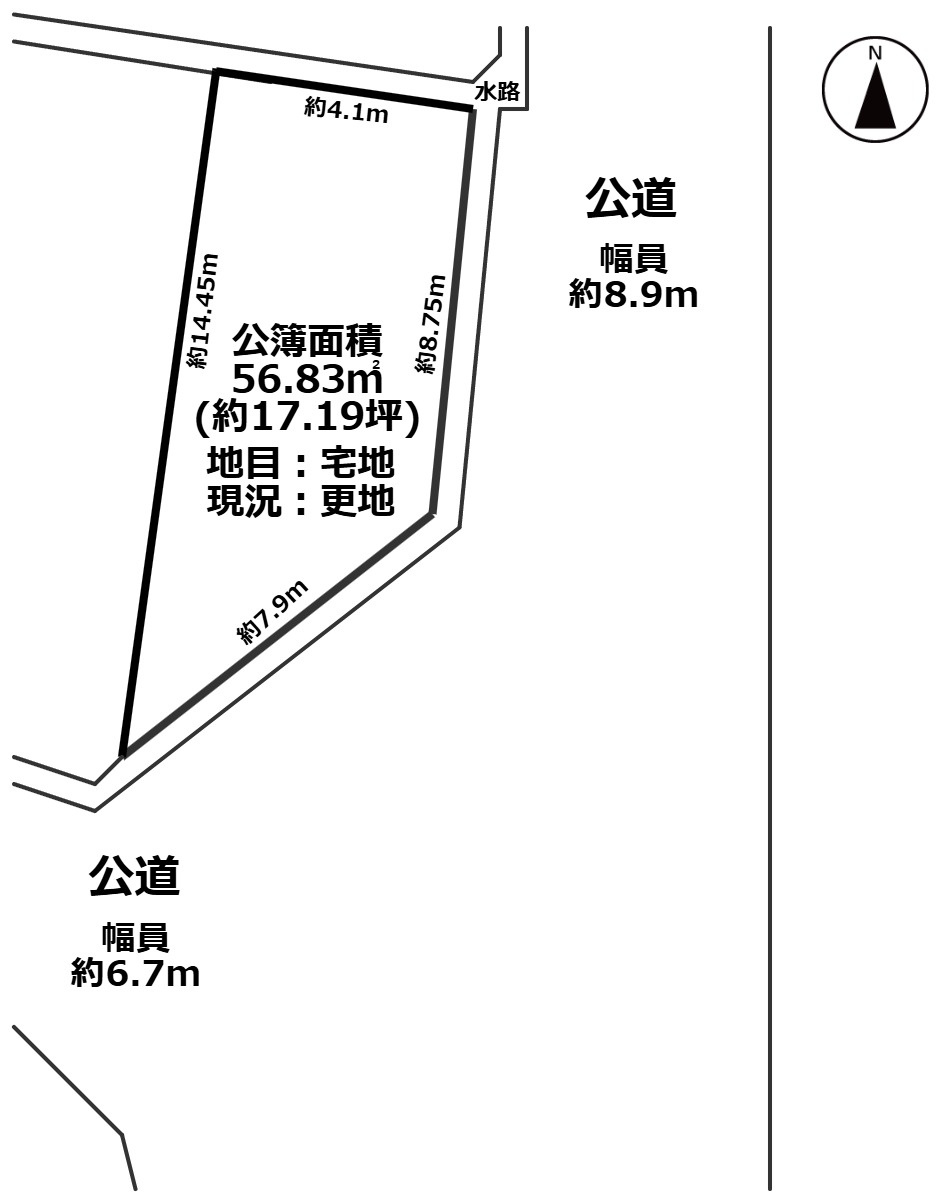 高島市マキノ町海津17坪売地の土地図